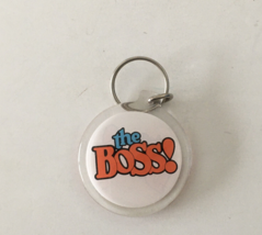 Vintage The Boss round acrylic key ring key holder keychain - $21.73