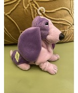 Hush Puppies Bean Bag Basset Hound Dog Toy Lavender Purple-BRAND NEW! - £11.99 GBP