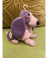 Hush Puppies Bean Bag Basset Hound Dog Toy Lavender Purple-BRAND NEW! - $20.58 CAD