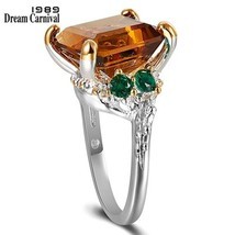 DreamCarnival New Fall Winter Solitaire Wedding Rings for Women Big Dazzling Bro - £18.31 GBP