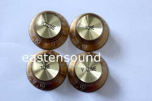 Primary image for A Set of 4 pcs Speed Control Knobs for Electric Guitar (2 Volume & 2 Tone)