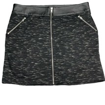 ROCK &amp; REPUBLIC Zipped Mini Skirt Cotton Blend Black Tweed Women&#39;s Size M - £10.55 GBP