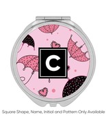 Dotted Umbrellas : Gift Compact Mirror Hearts Pink Pattern Rain Baby Sho... - €11,19 EUR+