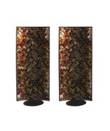 WHOLE HOUSEWARES Vintage Mosaic Glass Candle Holder Decorative Metal Wal... - $1,119.38 MXN