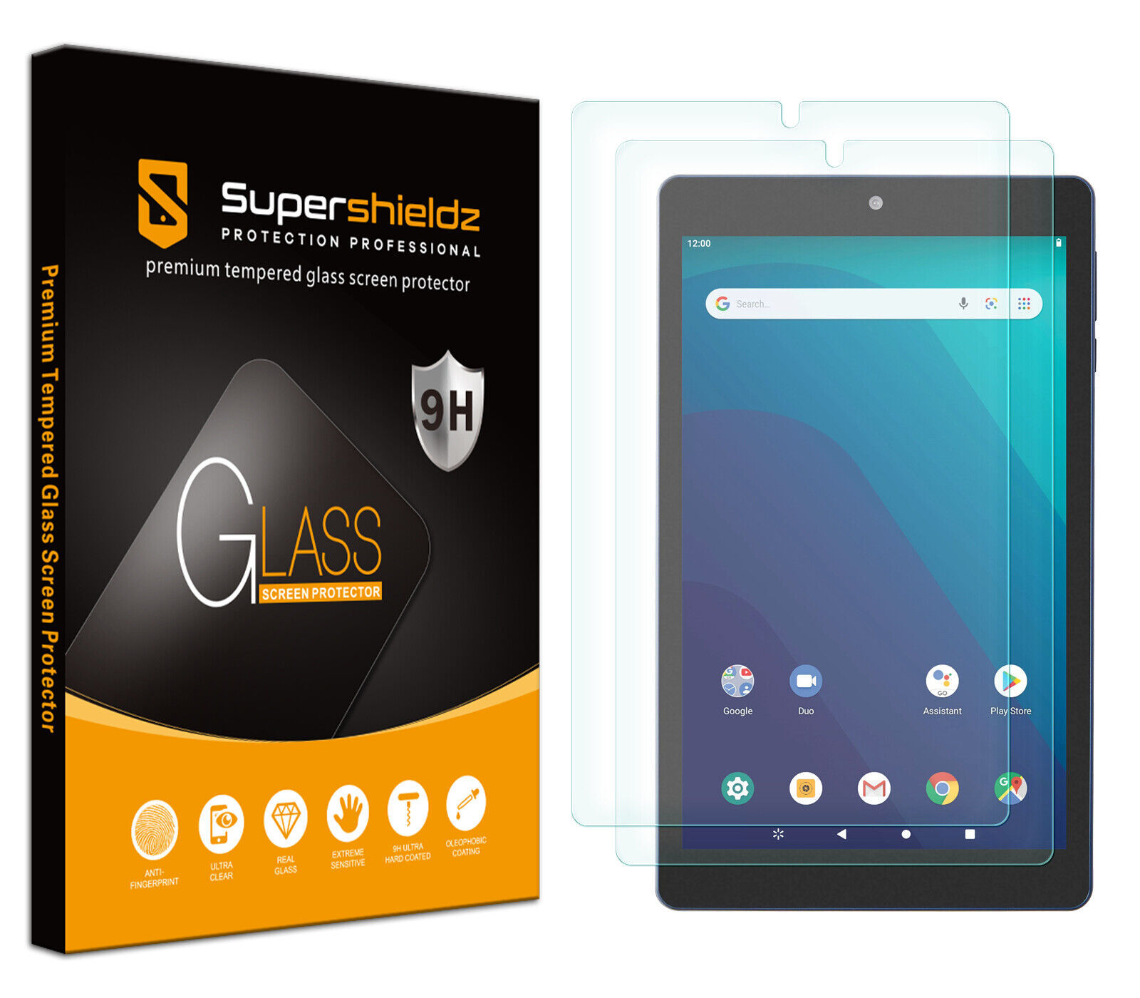 2X Supershieldz Tempered Glass Screen Protector for Onn 8" Tablet Gen 3 (2022) - $20.89