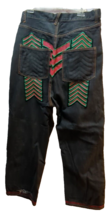 Prohibit Black Jeans Men FLAWs READ red green  34x27  button fly - $19.79