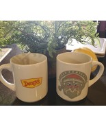 2x Denny&#39;s Restaurant Diner Scrooge Bah Humbug Christmas Carol Coffee Cu... - $23.38