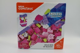 Mega Construx Bold Box Of Blocks Endless Building 60 Pcs DYG82 Ages 5+ - $4.95