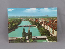 Vintage Postcard - Isar River through Munich - Farbfoto - £11.21 GBP