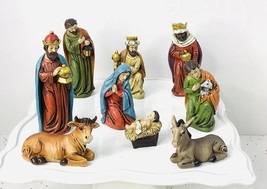 Kurt S. Adler 4 to 5-Inch Resin Table Piece  Christmas Nativity ~ Set of 9 - £29.22 GBP