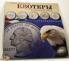State Series Quarters 1999-2009 Collector&#39;s Map Album (Whitman / All For Coins) - £31.64 GBP