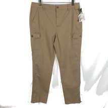 NWT Womens Size 14 14x30 LL Bean Tan Classic Fit Stretch Cotton Cargo Pants - $29.39