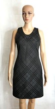 Evan-Picone Womens  Black Sheath Dress Tone on Tone Textured Sleeveless ... - £26.74 GBP