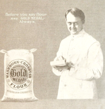 1904 Gold Medal Flour Washburn Crosby Advertisement Baking Ephemera 8 x ... - $374.24 MXN