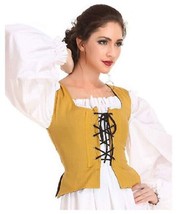 Medieval Wench Pirate Renaissance Cosplay Costume Reversible Peasant Bodice - £41.81 GBP+