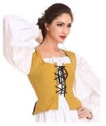 Medieval Wench Pirate Renaissance Cosplay Costume Reversible Peasant Bodice - £38.75 GBP+