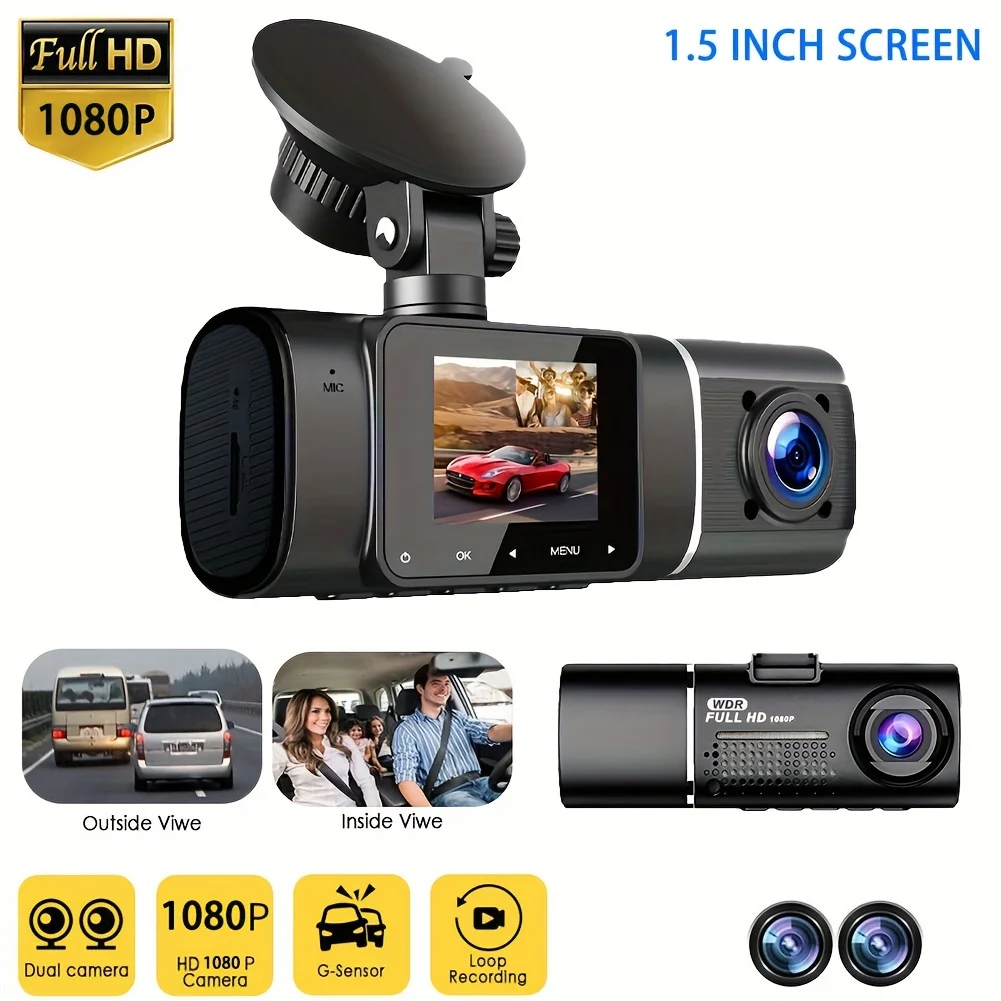 Dash Cam Front and Indise Carbin Camera for Taxi  Dual Car Camera Video Recorder - £53.66 GBP