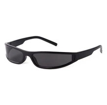 Fashion Black Sport Sunglasses Women Men Y2K Rectangle Narrow Shade Eyewear - £12.89 GBP