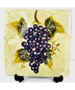 Tabletops Cabernet Ceramic Tile Hand Painted Collection Grape Trivet - £19.65 GBP