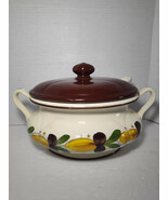 Vintage Porcelana Real Brasil Hand Painted Floral Tureen w/Lid &amp; Spoon  ... - $47.21 CAD