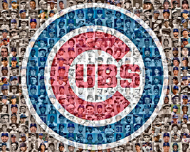 Chicago Cubs Photo Mosaic Print Art Designed Using 300 Cubs Players of all time - £35.17 GBP+