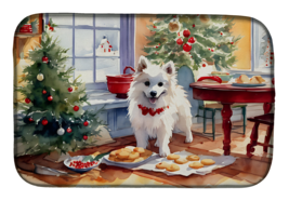 American Eskimo Christmas Cookies Dish Drying Mat, High-Quality, Non-Sli... - $24.74