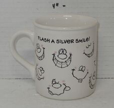 1985 "Flash a Silver Smile" "Braces Make Beautiful Faces" Coffee Mug Cup... - $8.88