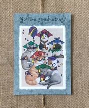 Vintage You’re Graduating Cool Cats In Graduation Caps Card - £3.10 GBP