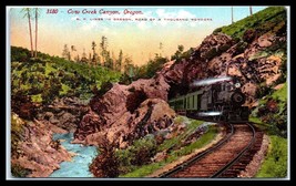 OREGON Postcard - Cow Creek Canyon, Southern Pacific RR, Train F36 - £4.68 GBP