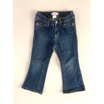 Old Navy Girls Toddler Size 3T Flare Leg Jeans Adjustable Waist Denim Blue - £6.86 GBP