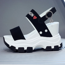 New fashion Summer Platform Sandals Women 10.5CM Wedges Thick Bottom Beach Casua - £38.88 GBP