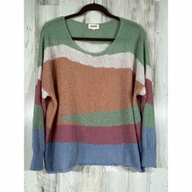 Adora Womens Sweater Multicolor Pastel Small Oversized Boxy - $17.29