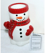 Harry Slatkin Porcelain Snowman Fragrance Oil Incense Warmer ~ 2011 ~ 4.... - $19.99