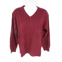 Nine West Women&#39;s V-Neck Ribbed Wine Sweater XL NWT $49 - $14.25