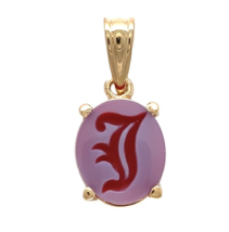 14k Yellow Gold Genuine Natural Carnelian Signet Initial &quot;J&quot; Pendant (#J... - $336.60