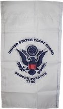 (lot of 2) US Coast Guard 2ply Double Sided Nylon Flag Garden 12&quot;x18&quot; PREMIUM Vi - £17.97 GBP