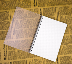 Transparent Hardcover Graph Paper Spiral Notebook 160 Pages Grid Paper Journal - £9.80 GBP