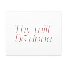  Thy Will Be Done Dark Red Bible Verse Canvas Christian Wall Art - £56.94 GBP+