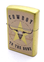 Cowboy To the Bone - Buck Wear  Zippo Lighter Tumbled Brass - £23.22 GBP