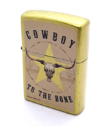 Cowboy To the Bone - Buck Wear  Zippo Lighter Tumbled Brass - $28.99