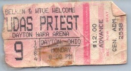 Vintage Judas Priest Ticket Stub July 9 1984 Dayton Ohio - £27.08 GBP