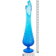 Vintage LE Smith Swung Glass Vase Blue - $364.65
