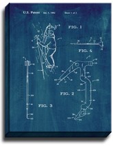 Ice Tool For Mountaineering Patent Print Midnight Blue on Canvas - $39.95+