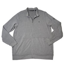 Travis Mathew Jacket Mens 2XL Gray Full Zip Sweater Stretch Golf Preppy ... - $24.74