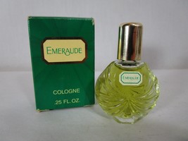 Vintage Emeraude By Coty Cologne .25 fl oz Mini Bottle  1970s - £11.86 GBP