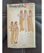 Half Size Vest Skirt Pants Blouse Sz 10 Butterick 6877 Sewing Pattern VT... - £22.57 GBP
