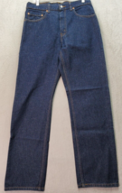 Levi&#39;s 505 Jeans Men&#39;s Size 33 Blue Denim Cotton Dark Wash Straight Leg Regular - £20.25 GBP