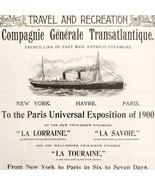 Paris Expo French Line Transatlantic Cruise 1899 Advertisement Victorian... - $29.99