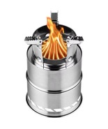 Portable Folding Wood Burning Stove Stainless Steel Camping Stove - $39.99