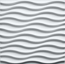 Dundee Deco 3D Wall Panels - Modern Wave Paintable White PVC Wall Paneli... - £5.85 GBP+